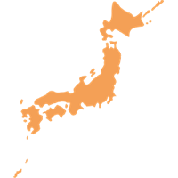 日本地図（ラフ）オレンジ