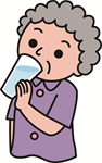 熱中症 水分補給する高齢者
