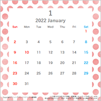 2022年CDカレンダー（キュート）