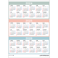2024年ポスターカレンダー２（3年分）