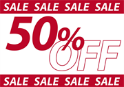 50%割引き SALE テンプレート