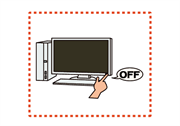 モニターの電源をOFF