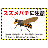スズメバチに注意