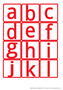 アルファベットステッカー（赤小文字）