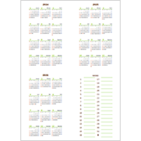 3年カレンダー１（A6）