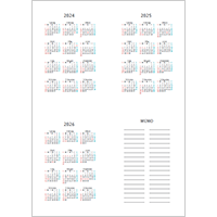3年カレンダー２（A6）