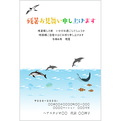 残暑見舞い 海のなかま