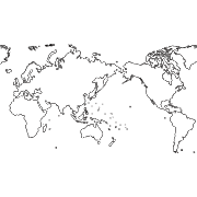 白地図 世界地図 日本基準 クリップアート プリントアウトファクトリー Myricoh