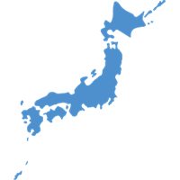 日本地図（ラフ）青