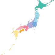 八地方区分図＜全国＞