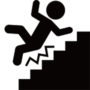 階段から落ちるピクトグラム