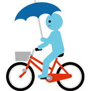 自転車の傘差し運転