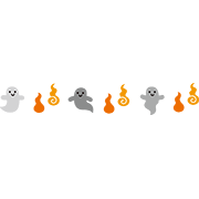 ハロウィーンの飾り罫4