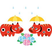 【福島】赤べこ 6月（梅雨）