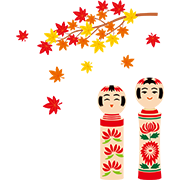 【宮城】こけし 11月（もみじ狩り）