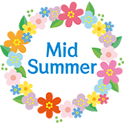 Midsummerの文字イラスト（花冠）