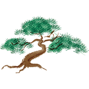 墨絵風の松
