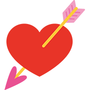 矢の刺さったハート