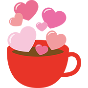 ハートが入ったカップ
