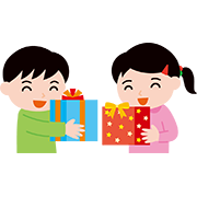 プレゼントを受け取る人