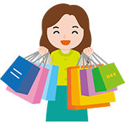 たくさん買い物をする人1