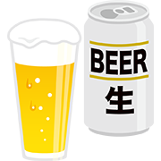 缶ビールとビアグラス
