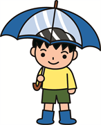 前が見える雨傘