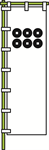 のぼり旗（白地に黒の六文銭）