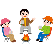 友人とキャンプ