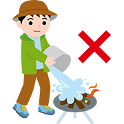 火の始末に注意する