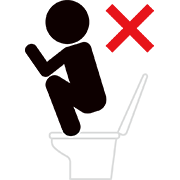 洋式トイレの間違った使い方1