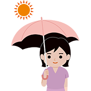 日傘をさす女性