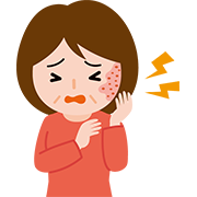帯状疱疹の症状（顔面）