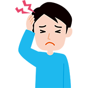 頭痛がする男性