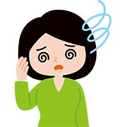 めまいがする女性
