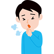 咳をしている男性