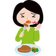 口内炎がある女性
