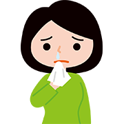 鼻炎の女性