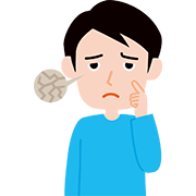 目が乾燥している男性