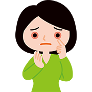 充血している女性