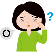 視力が低下している女性
