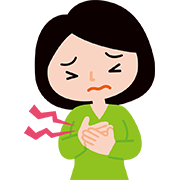 胸痛の女性
