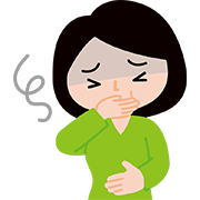 吐き気がある女性