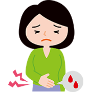 生理痛の女性