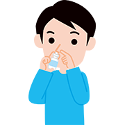 点鼻薬を使う人