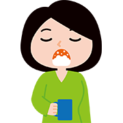 うがいをする人