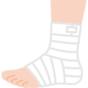 包帯を巻いた足首