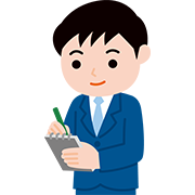 メモを取る若手社員