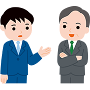 ベテラン社員に相談する若手社員