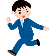 バトンを受け取る若手社員